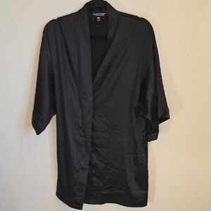 Victoria’s Secret Black Satin Kimono Robe - Size M/L (No Belt)